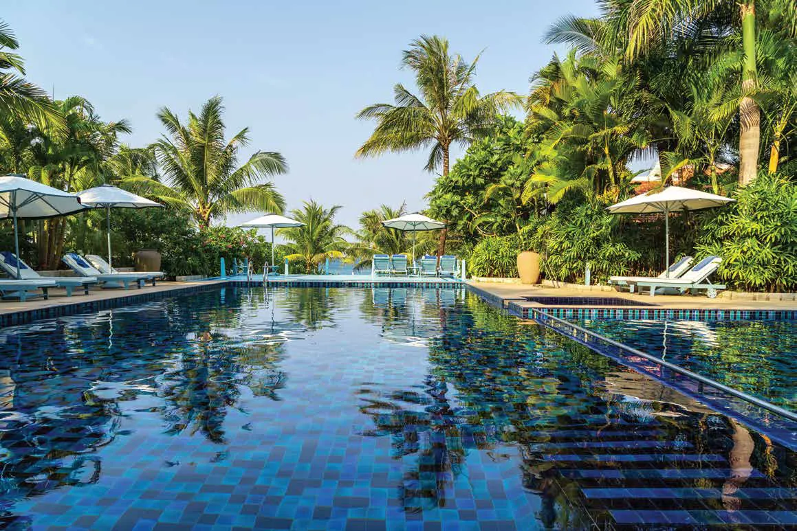 Swimming pool area at TVS Emerald Altura